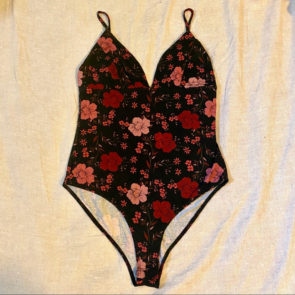 Forever 21 floral bodysuit